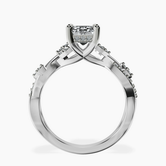 Harlow Twisted Shank Lab Diamond Ring left view