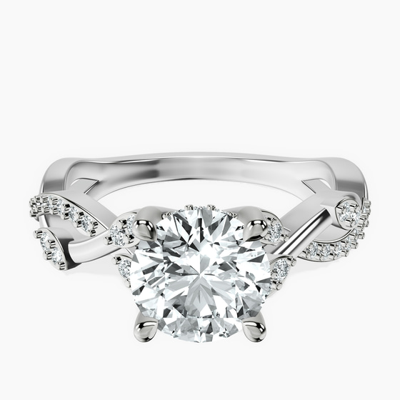 Harlow Twisted Shank Lab Diamond Ring front view