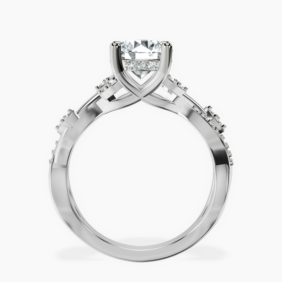 Harlow Twisted Shank Lab Diamond Ring left view