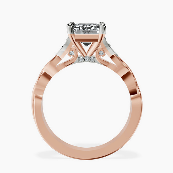 Letitia Side Stone Lab Diamond Ring left view