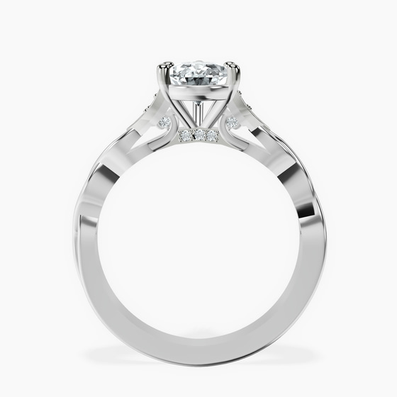Letitia Side Stone Lab Diamond Ring left view