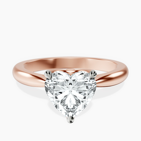 Azalea Classic Solitaire 2mm Lab Diamond Ring front view