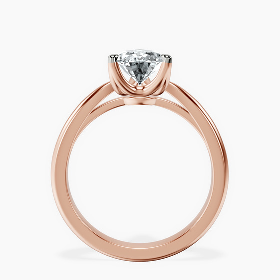 Azalea Classic Solitaire 2mm Lab Diamond Ring left view