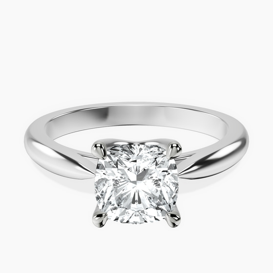 Azalea Classic Solitaire 2mm Lab Diamond Ring front view