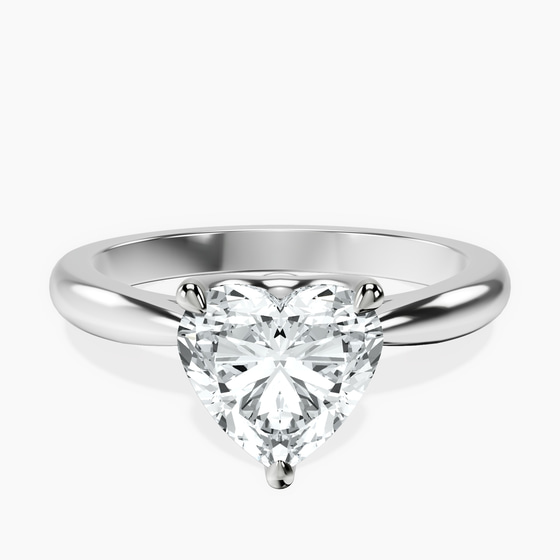 Azalea Classic Solitaire 2mm Lab Diamond Ring front view