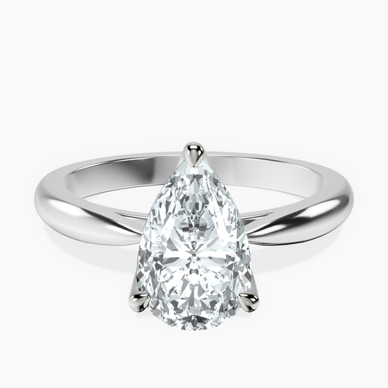 Azalea Classic Solitaire 2mm Lab Diamond Ring front view