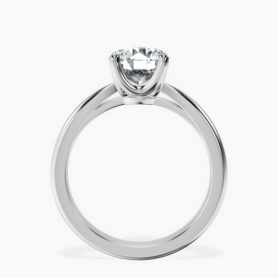 Azalea Classic Solitaire 2mm Lab Diamond Ring top view