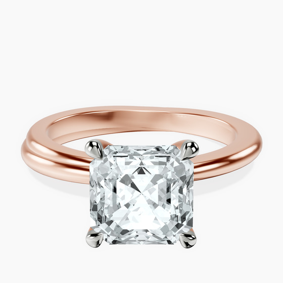 Juniper Crossover Solitaire Lab Diamond Ring front view