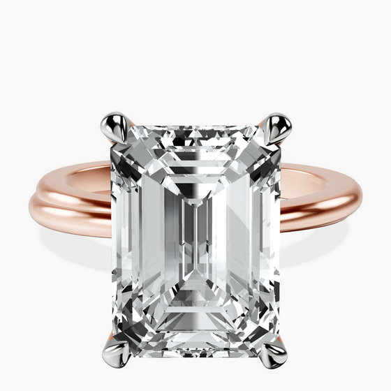 Juniper Crossover Solitaire Lab Diamond Ring front view