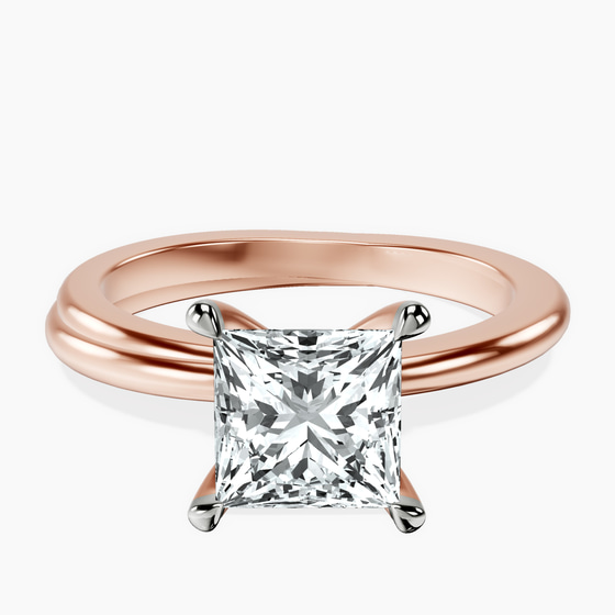 Juniper Crossover Solitaire Lab Diamond Ring front view