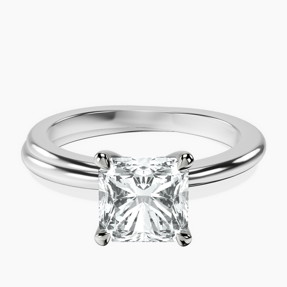 Juniper Crossover Solitaire Lab Diamond Ring front view