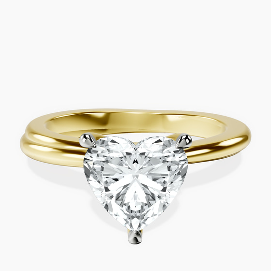 Juniper Crossover Solitaire Lab Diamond Ring front view