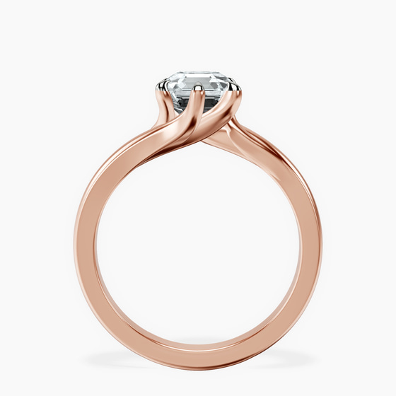 Seraphina Twist Prongs Solitaire 2mm Lab Diamond Ring left view