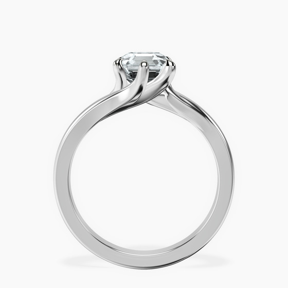 Seraphina Twist Prongs Solitaire 2mm Lab Diamond Ring left view