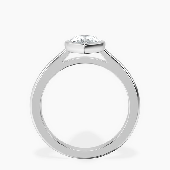 Calliope Bezel Floating Solitaire Lab Diamond Ring left view
