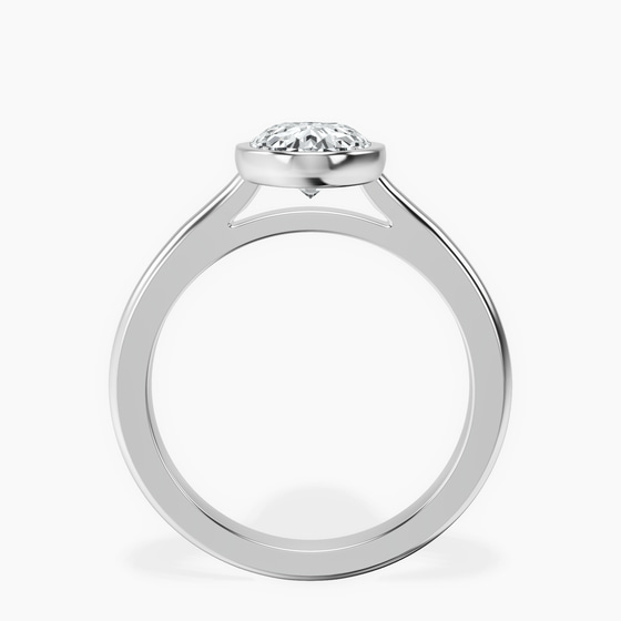 Calliope Bezel Floating Solitaire Lab Diamond Ring top view