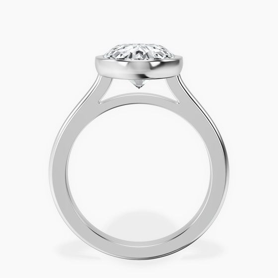 Calliope Bezel Floating Solitaire Lab Diamond Ring left view