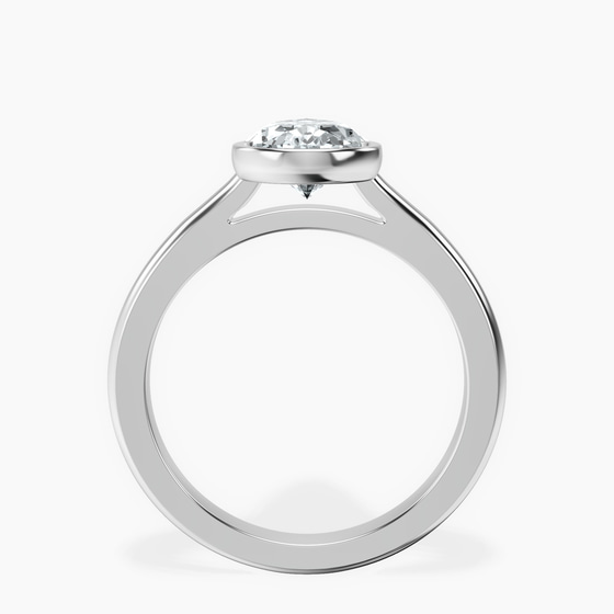 Calliope Bezel Floating Solitaire Lab Diamond Ring left view