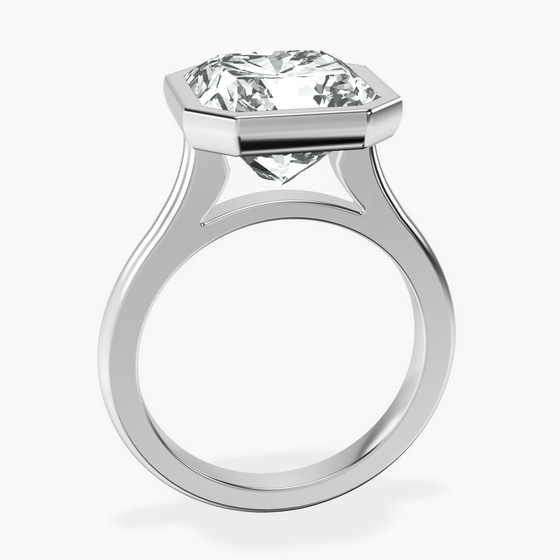 Calliope Bezel Floating Solitaire Lab Diamond Ring left view