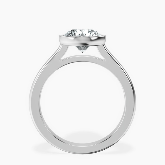 Calliope Bezel Floating Solitaire Lab Diamond Ring left view
