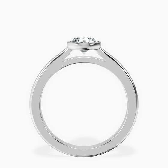 Calliope Bezel Floating Solitaire Lab Diamond Ring left view