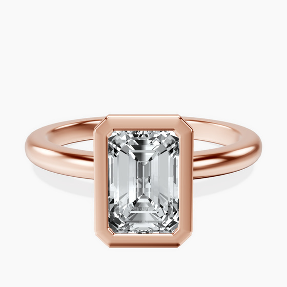 Eugenia Classic Bezel Solitaire Lab Diamond Ring front view