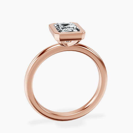 Eugenia Classic Bezel Solitaire Lab Diamond Ring left view