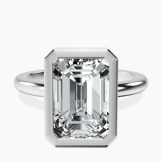 Eugenia Classic Bezel Solitaire Lab Diamond Ring front view