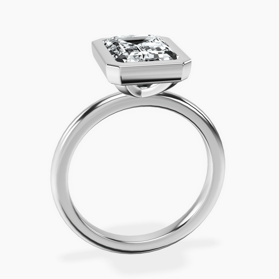 Eugenia Classic Bezel Solitaire Lab Diamond Ring left view