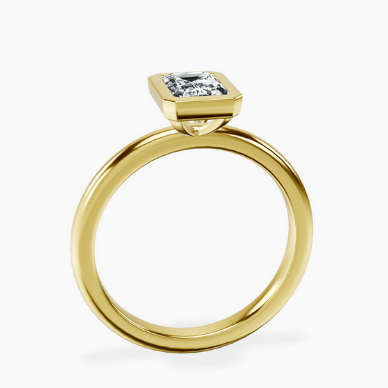Eugenia Classic Bezel Solitaire Lab Diamond Ring left view