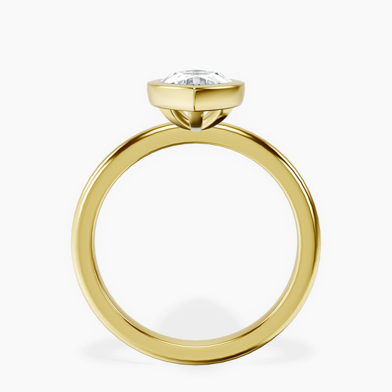 Eugenia Classic Bezel Solitaire Lab Diamond Ring left view