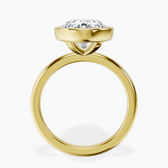 Eugenia Classic Bezel Solitaire Lab Diamond Ring left view