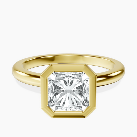 Eugenia Classic Bezel Solitaire Lab Diamond Ring front view