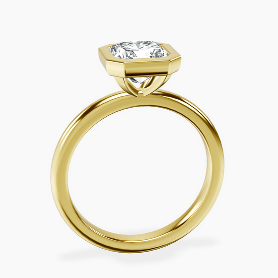 Eugenia Classic Bezel Solitaire Lab Diamond Ring left view