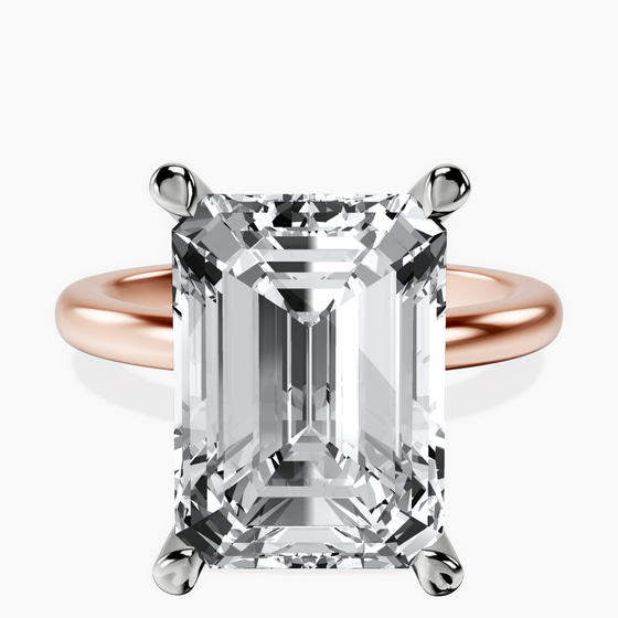 Mildred Hidden Halo Solitaire Lab Diamond Ring front view
