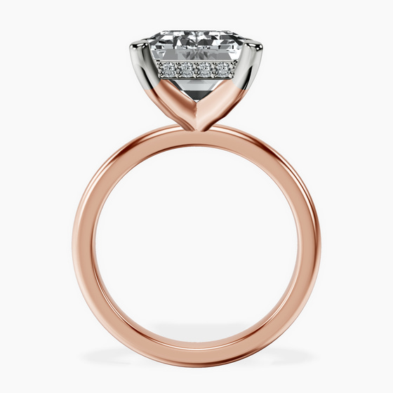 Mildred Hidden Halo Solitaire Lab Diamond Ring left view