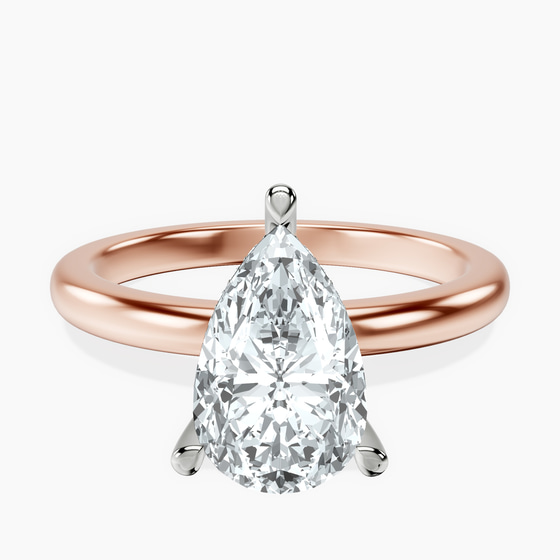 Mildred Hidden Halo Solitaire Lab Diamond Ring front view
