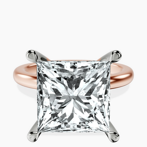 Mildred Hidden Halo Solitaire Lab Diamond Ring front view
