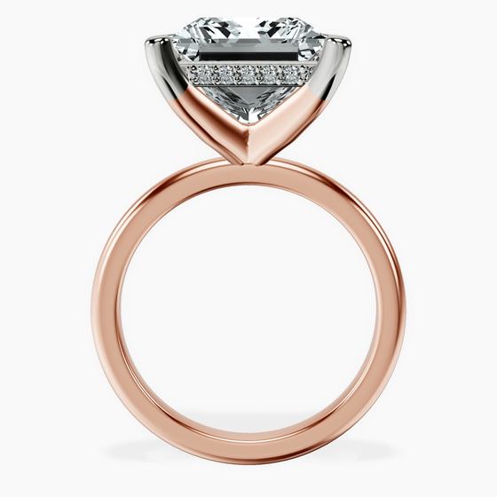 Mildred Hidden Halo Solitaire Lab Diamond Ring left view