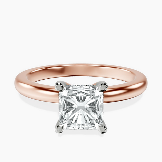 Mildred Hidden Halo Solitaire Lab Diamond Ring front view