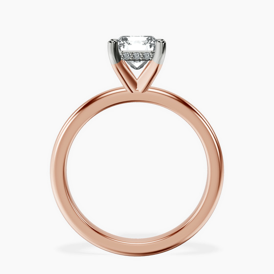 Mildred Hidden Halo Solitaire Lab Diamond Ring left view