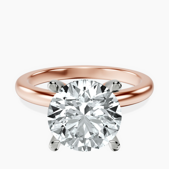 Mildred Hidden Halo Solitaire Lab Diamond Ring front view