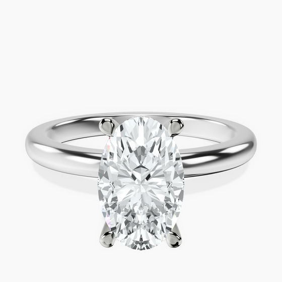 Mildred Hidden Halo Solitaire Lab Diamond Ring front view