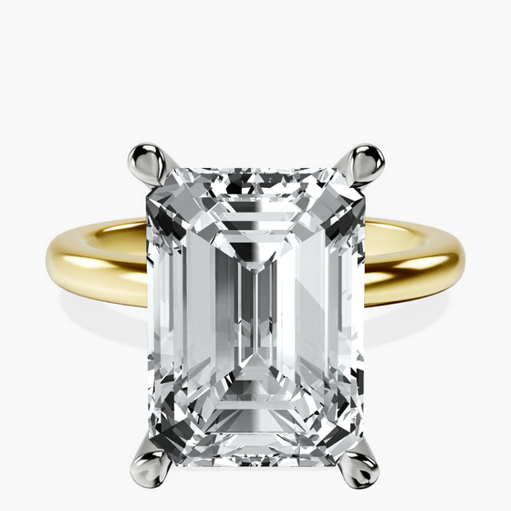 Mildred Hidden Halo Solitaire Lab Diamond Ring front view