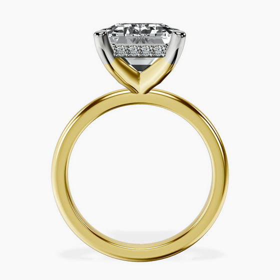 Mildred Hidden Halo Solitaire Lab Diamond Ring left view