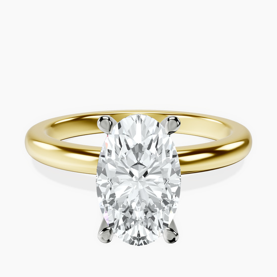 Mildred Hidden Halo Solitaire Lab Diamond Ring front view