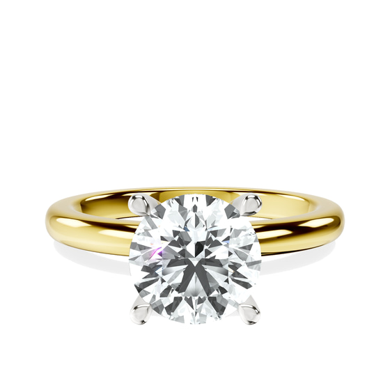Mildred Hidden Halo Solitaire Lab Diamond Ring front view