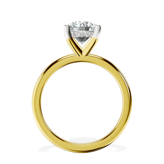 Mildred Hidden Halo Solitaire Lab Diamond Ring top view