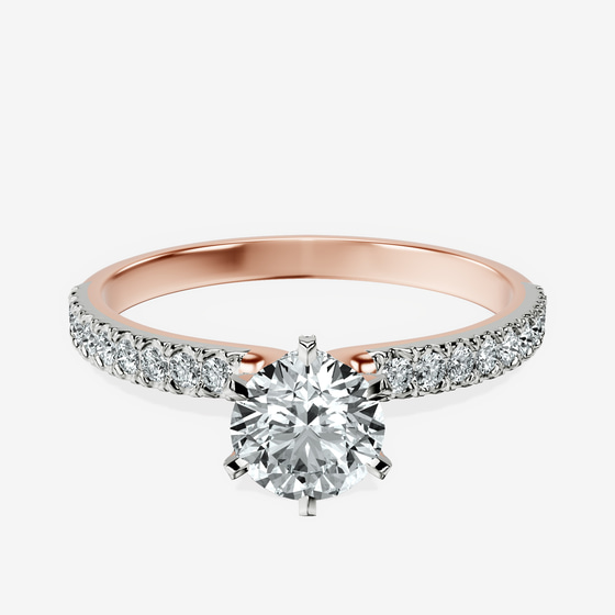 Mereia Secret Halo Lab Diamond Ring front view
