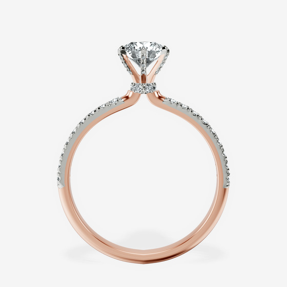 Mereia Secret Halo Lab Diamond Ring left view